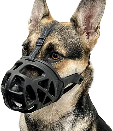 BARKLESS Dog Muzzle, Basket Muzzle for Biting, Chewing and Scavenging,…
